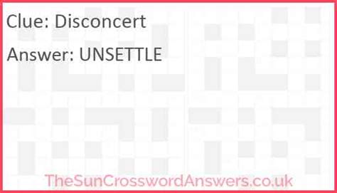 disconcerted crossword clue